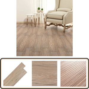 vidaXL PVC Vloerplanken Bruin Eiken - 5,21 m² Pvc Vloeren - Pvc Vloerplanken - Bruine Houten Vloer - Laminaat Look - Zelfklevende Vloer