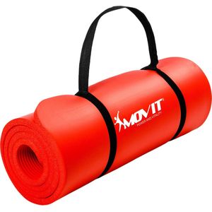 Yoga mat - Yogamat - Fitness mat - Sport mat - Fitness matje - Pilates mat - Oprolbaar - Inclusief handgreep - 190 x 60 x 1.5 cm - Rood