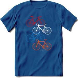Amsterdam Bike City T-Shirt | Souvenirs Holland Kleding | Dames / Heren / Unisex Koningsdag shirt | Grappig Nederland Fiets Land Cadeau | - Donker Blauw - XXL