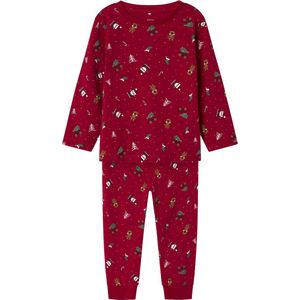 NAME IT NMNVISMAS LS NIGHTSET Unisex Pyjamaset - Maat 98