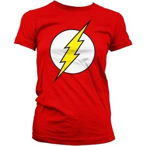 DC Comics The Flash Dames Tshirt -M- Emblem Rood