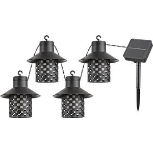Rabalux -LED lamp - Solarlampen / zonnelamp - 4 armaturen voor buiten, IP44, zwart, Ximpu