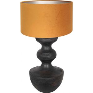 Anne Light and home tafellamp Lyons - zwart - hout - 40 cm - E27 fitting - 3477ZW