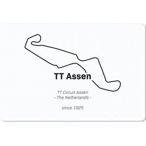 Bureau mat - TT Assen - Circuit - Nederland - 60x40 - Cadeau voor man