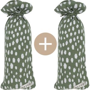 Meyco Baby Cheetah kruikenzak - 2-pack - forest green