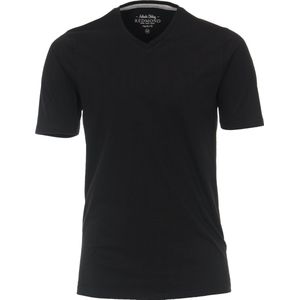 Redmond regular fit T-shirt - korte mouw V-hals - zwart - Maat: M