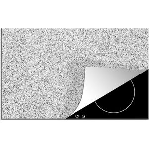 Inductie beschermer - Graniet print - Grijs - Zwart - Design - Inductie mat - Inductie fornuis - 80x52 cm - Afdekplaat voor inductie - Kookplaataccessoires