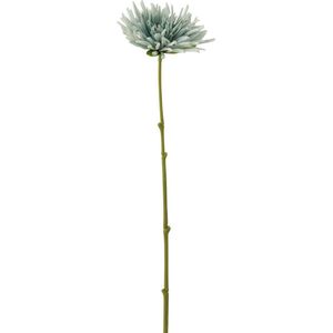 J-Line bloem Chrysant Mini - kunststof - wit/lichtblauw - 24 stuks