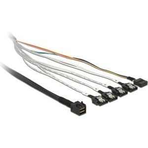 Cable mini SAS HD SFF-8643 > 4 x SATA 7 pin 0 5m