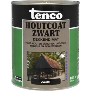 Tenco houtcoat zwart waterbasis mat - 1 liter
