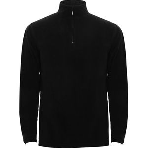 Zwarte dunne fleece trui met halve rits model Himalaya merk Roly maat XL
