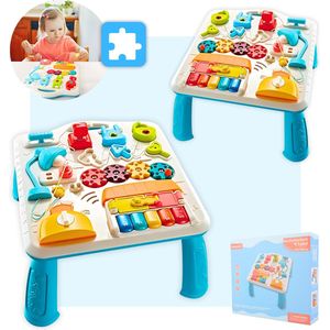 Mauzek® Activiteiten tafel – Montessori speelgoed – STEM speelgoed – Educatief speelgoed – Interactieve speeltafel – Sensorisch speelgoed – Motoriek speelgoed – Keyboard kind – Activity center – Peuter speelgoed – Cadeau kind – + 1jaar