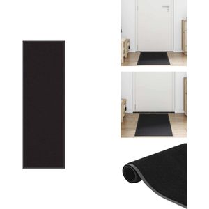 vidaXL Deurmat - Deurmatten - Mat - Voordeur Mat - Deurmat 60x180 cm zwart