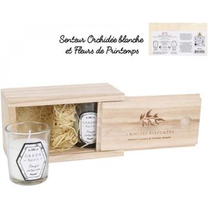 Home Deco Factory 2 Prachtige geurkaarsen in een mooie houten geschenk kist - Geschenkset - Kado - Valentijn - Sfeer - Decoratie - Kaars - Kaarsen.