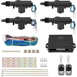 Universele autodeurslot Keyless Entry System met centrale vergrendeling - afstandsbediening kit - complete set .