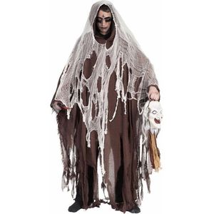 Halloween - Bruine verkleed cape  met capuchon
