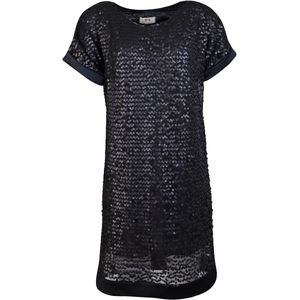 Verysimple • zwarte pailletten jurk • maat 34 (IT40)