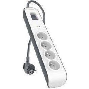 Belkin BSV400ca2M 4AC outlet(s) 2m Zwart, Wit Overspanningsbeveiliging
