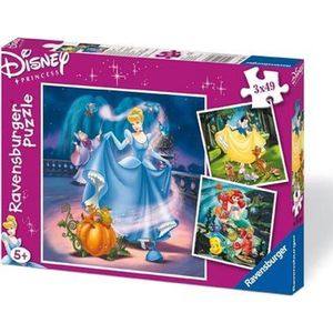 Disney Princess Puzzel (3x49 stukjes)