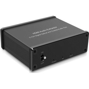 NÖRDIC SGM-113 HDMI Audio Extractor HDMI naar HDMI - 4K in 60 Hz - Toslink - Zwart