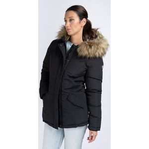 Lonsdale Damen Winterjacke Kimmeridge Winterjacke mit Kapuze Black-XS