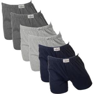 Fun2wear/Funderwear wijd | MAAT XL | 6-pack heren boxershorts | marine/grijs/antraciet