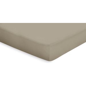 Eleganzzz Hoeslaken Topper Katoen Perkal - Zand - Hoeslaken 160x200 - Topper Hoeslakens - Tweepersoons