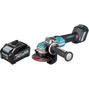Makita GA 041 GM1 Accu haakse slijper 40 V max. 125 mm X-LOCK Brushless + 1x oplaadbare accu 4.0 Ah - zonder lader