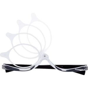 Noci Eyewear KCB604 The Queen Make-Up bril +4.00 - Transparant met zwarte poten