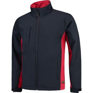 Tricorp Soft Shell Jack Bi-Color - Workwear - 402002 - Navy-Rood - maat L