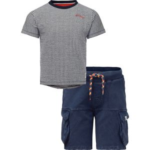 Noppies - Kledingset - 2DELIG - Broek Jogging short Ghazipur - Shirt Genoa Naval Academy - Maat 134