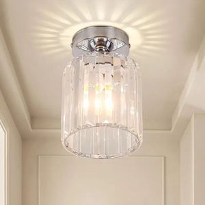 THA hanglamp - Verlichting - Gangpad - Lamp - Kristal Look - Plafonnière - Rond - Chroom - E27