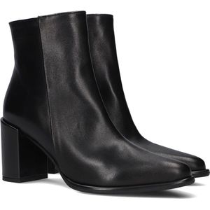 Notre-V 67034 Enkellaarsjes - Enkelboots met rits - Dames - Zwart - Maat 42