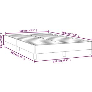 vidaXL - Bedframe - kunstleer - wit - 120x190 - cm