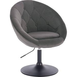 Rootz Velvet Draaifauteuil - Elegante stoel - Comfortabele zit - Schuim met hoge dichtheid - Duurzaam metalen frame - Ergonomisch ontwerp - Verstelbare hoogte - 81 cm - 93 cm x 45 cm - 57 cm x 40 cm