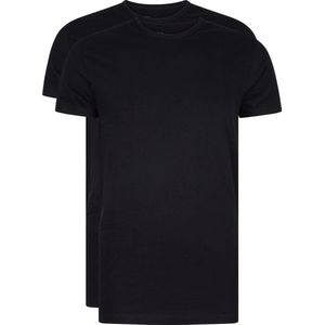 RJ Bodywear Everyday - Rotterdam - 2-pack - T-shirt O-hals smal - zwart -  Maat XL