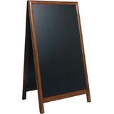 Sandwich hard wood pavement chalk board - with lacquered dark brown finish  - 70x120cm