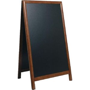 Sandwich hard wood pavement chalk board - with lacquered dark brown finish  - 70x120cm