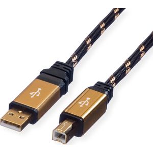 ROLINE GOLD USB 2.0 kabel, type A-B, 4,5 m