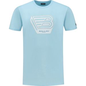 Ballin Amsterdam - Heren Loose Fit T-shirts Crewneck SS - Lt Blue - Maat M