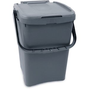 Ecoplus 50 liter afvalemmer grijs - afvalscheidingsbak - sorteerbak - afvalbak