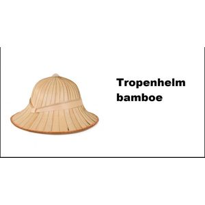 Tropenhelm hard bamboe - Jungle safari thema feest festival tropen thema feest evenement