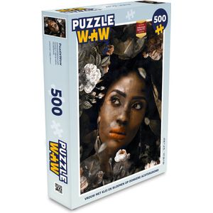 Puzzel Vrouw - Bloemen - Kleuren - Legpuzzel - Puzzel 500 stukjes