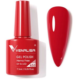 Venalisa UV Gellak Rood - 7.5 ml - Licht Rode Gellak - Gellac Rood - Gellak Red - Gellak Koraalrood - Gellak Coral - Gellak Koraal - Gellak Kleuren - Venalisa Gellak - Gellak Nagellak