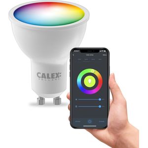 Calex Slimme Lamp - Wifi LED Verlichting - GU10 - Smart Bulb - Dimbaar - RGB en Warm Wit - 4.9W