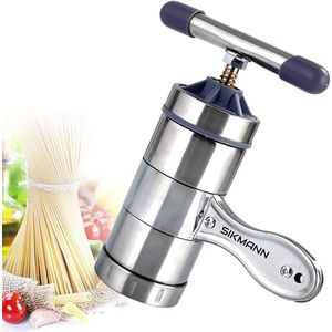 Sikmann Pastamachine - Pastamaker - Zelf Pasta Maken - Spaghetti Maker - Raviolimaker - 5 Pastadiktes - RVS