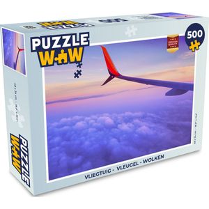 Puzzel Vliegtuig - Vleugel - Wolken - Legpuzzel - Puzzel 500 stukjes