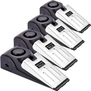 4 Pack Deur Stop Alarm 120dB Luid Draagbare Wedge Entree Alert Anti-Diefstal Inbreker Veiligheid Gereedschap voor Thuis, Appartement, Huis en Reizen.