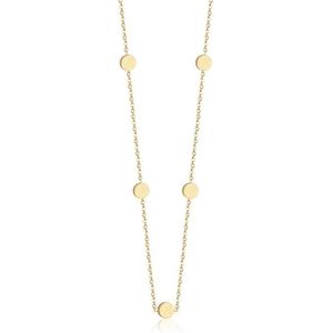 Cilla Jewels dames ketting Edelstaal verguldkleurig Muntjes
