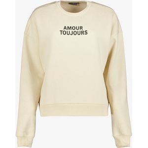 TwoDay dames sweater beige met tekstopdruk - Maat M